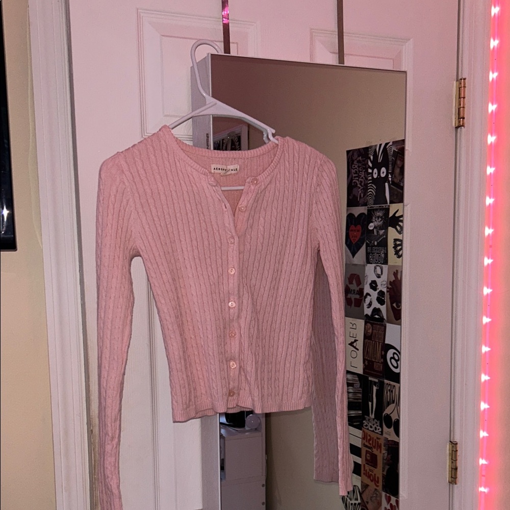 Aeropostale Pink Women's Cardigan Sweater